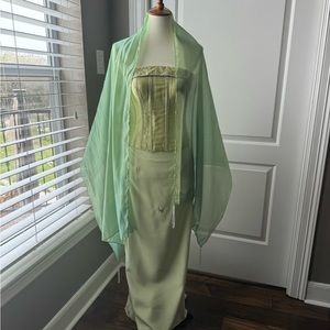 Formal three piece gown